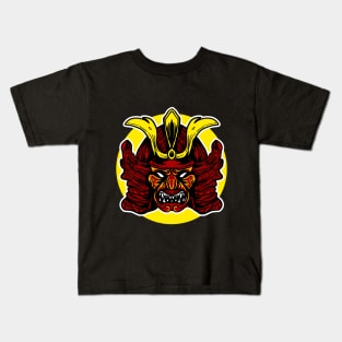 Samurai mask shogun japanse Kids T-Shirt